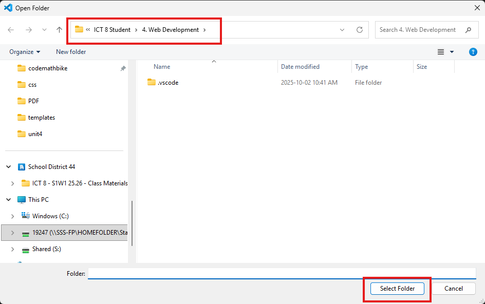 Select Folder